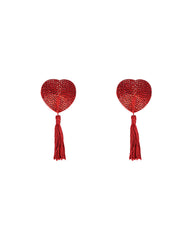 Heart Shape Concealers Sticker Breast Pads Pasties Bra with Tassel