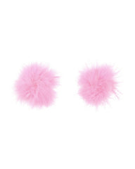 Women Sexy Lingerie Fluffy feather Breast Bra Nipple Tits Cover Pasties Stickers White