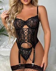 KissLove® Sexy Garter LingerieMini Teddy Bodysuit (No Stocking)
