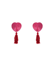 Pink Glitter Hearts  with Tassel Pasties