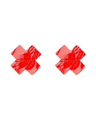 Disposable lace cross nipple covers