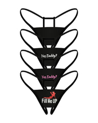 4 Sets Women's Thong with Letters Sports Yoga Underwear Seamless Underwear