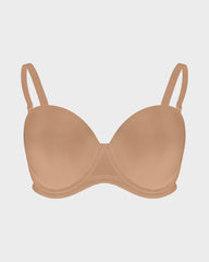 Versatile Molded Cup Underwire Bra with Removable Straps
