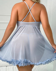 Plus Size Sexy Woman Sexy Sleepwear One Piece See through Popular Sling